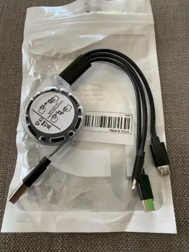 Cable allonge 1 M pour iphone & Samsung  Noir
